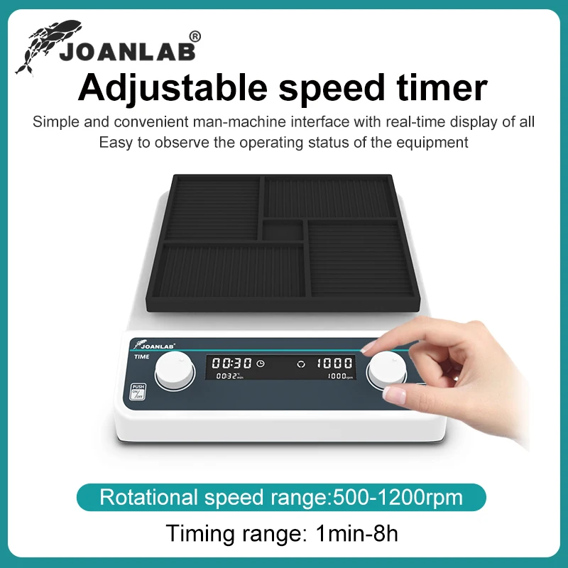 Фото JOANLAB Microplate Mixer 96-Well Plate Shaker лабораторное оборудование клеточной культуры пластины смеситель регулируемая скорость 500-1200 об/мин №4
