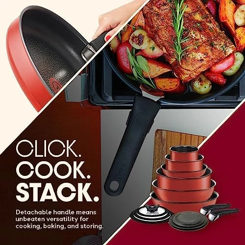 Nonstick Cookware Set 14 Piece Induction Stackable, Detachable Handle, Removable  Handle, RV Cookware, Cookware, Pots and Pans, O - AliExpress