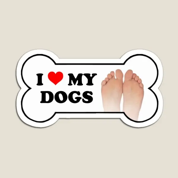 I Love My Dogs Bumper Sticker Magnet Bambini Colorful Magnetic Decor Supporto Divertente Per Frigorifero Organizer Frigorifero Baby Kids