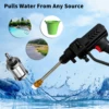 300W High Power Washer Machine 60Bar Cordless Power Washer Rechargeable Battery 5in1 Nozzles for Car Fence Cleaning Watering 3