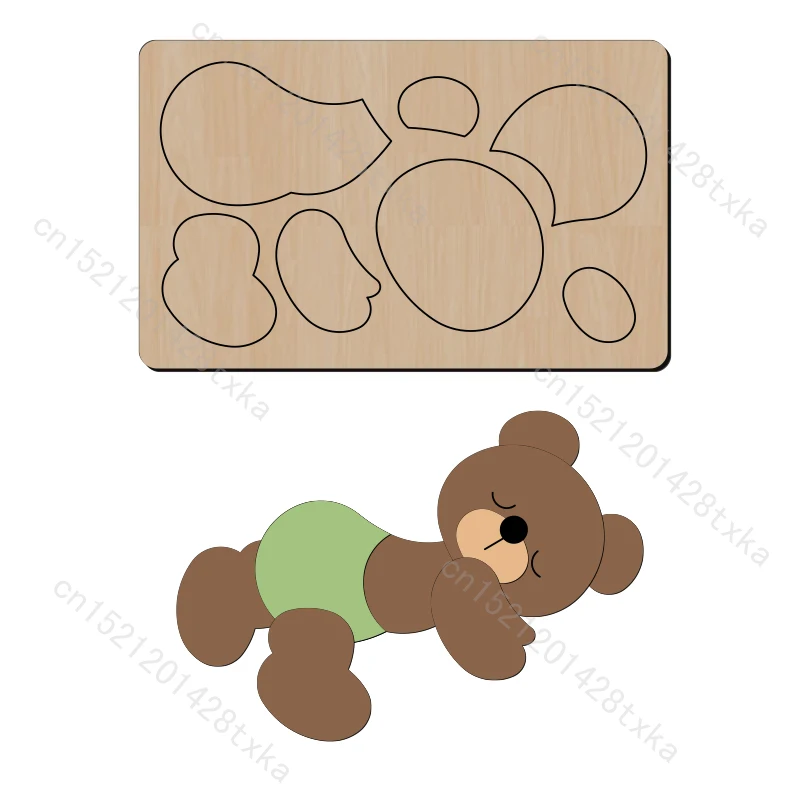 

Bear Wooden Die for Scrapbooking, Cutting Dies, Multiple Sizes, C2663, New