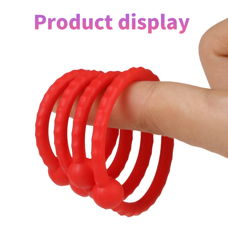 Silicone  Ring Ejaculation Delay  Rings Dick Erection ring Male Chastity Adult Sex Toys For Men Lock Sperm Tra_voghion.com