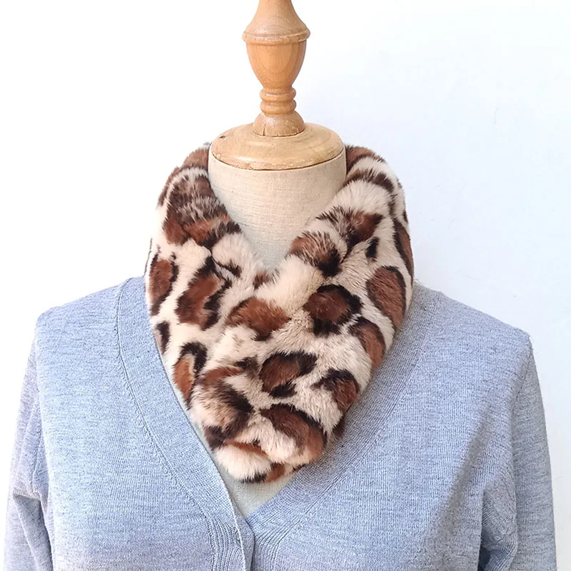 

Женские зимние теплые настоящие искусственные Роскошные Короткие мягкие шарфы из натурального меха женские модные теплые шарфы из натурального меха