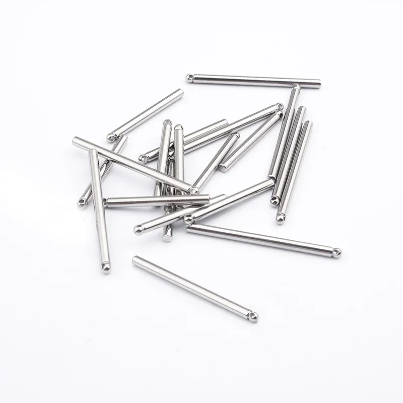 

10Pcs Stainless Steel Long Bar Shape Charms Smooth Stick Strip Charms For DIY Necklace Bracelet Earrings Jewelry Making Supplies