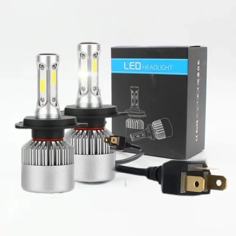 TCYATO  2pcs Car S2 Headlight Bulbs LED H1 H7 H4 9005 9006 Auto 72W 8000LM 6500K No Error Lamp Low High Beam 9-36V For Lights - Image 7