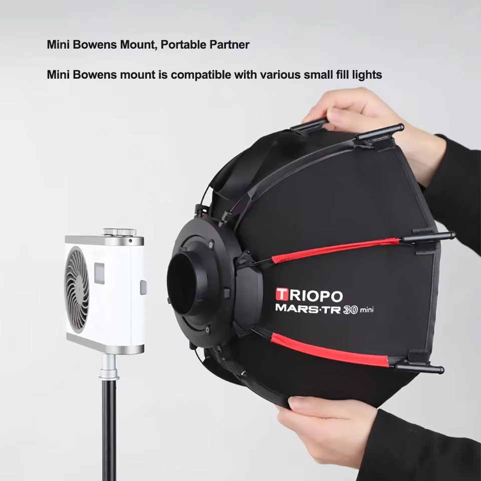 트리포 마스.TR 30 미니 보웬스 마운트 휴대용 소프트박스 (보웬스 마운트 비디오 조명 호환)