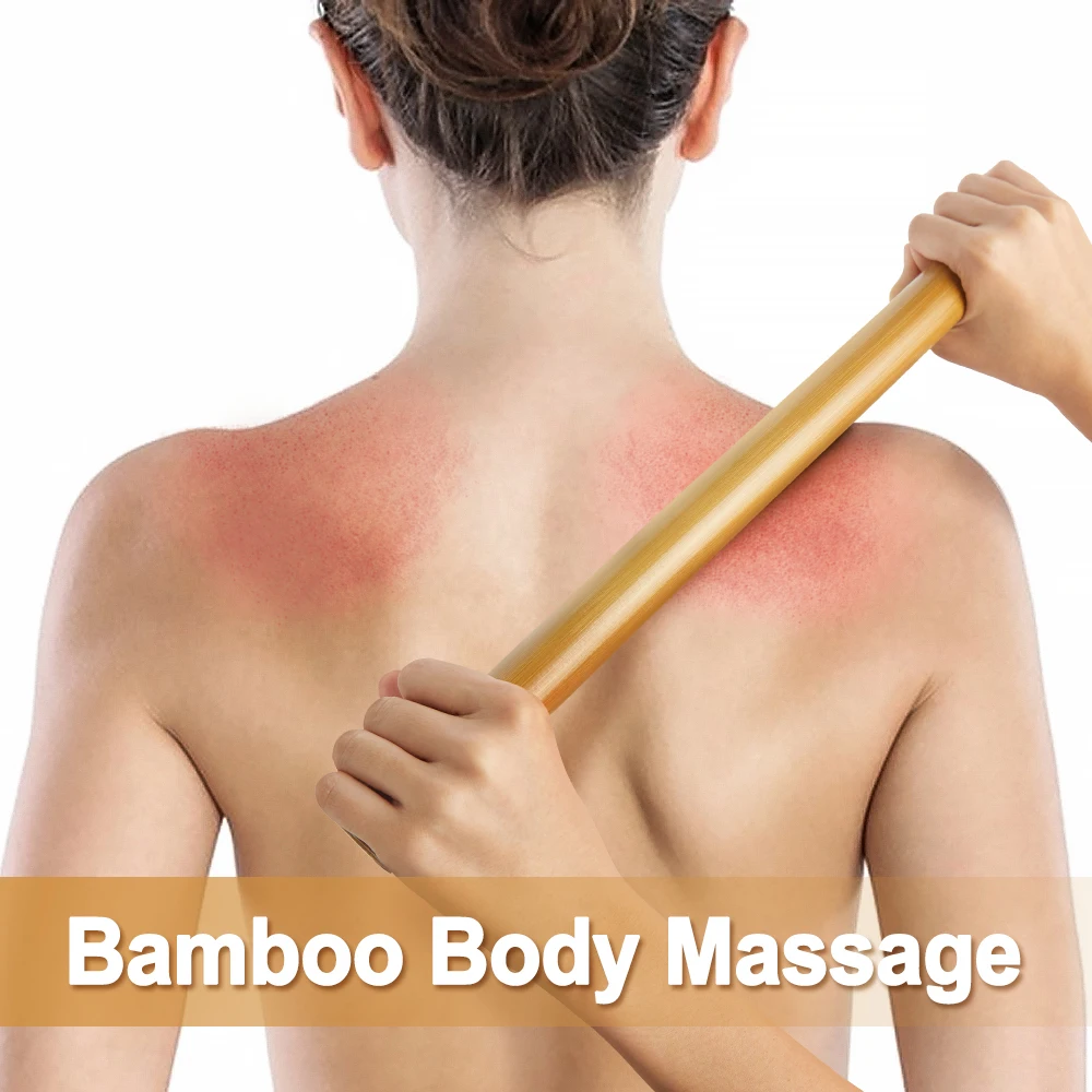 

Bamboo Guasha Massage Stick Bamboo Massager for Body Chinese Therapy Gua Sha Scraping Tool Fitness Wood Therapy Back Pain Relief