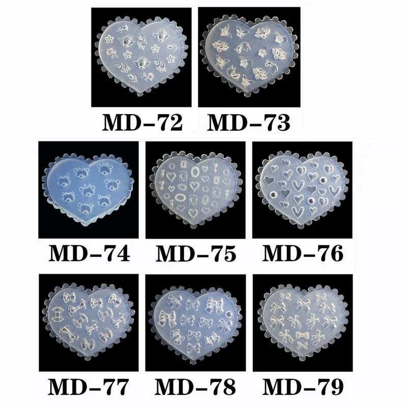 

Милые 3D силиконовые формы для дизайна ногтей, резные формы, акриловые инструменты для дизайна ногтей, форма для декора ногтей,