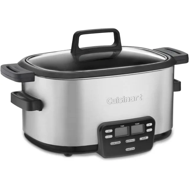 3-In-1 Cook Central 6-Quart Multi-Cooker: Slow Cooker, Multicooker, Brown/Saute, Steamer Cooking Pots Silver 2