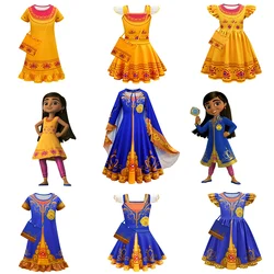 Anime Girls Halloween Mira Royal Detective Dresses Girls Cosplay Costumes Princess Mira Dress+Bag Kids Birthday Party Clothing