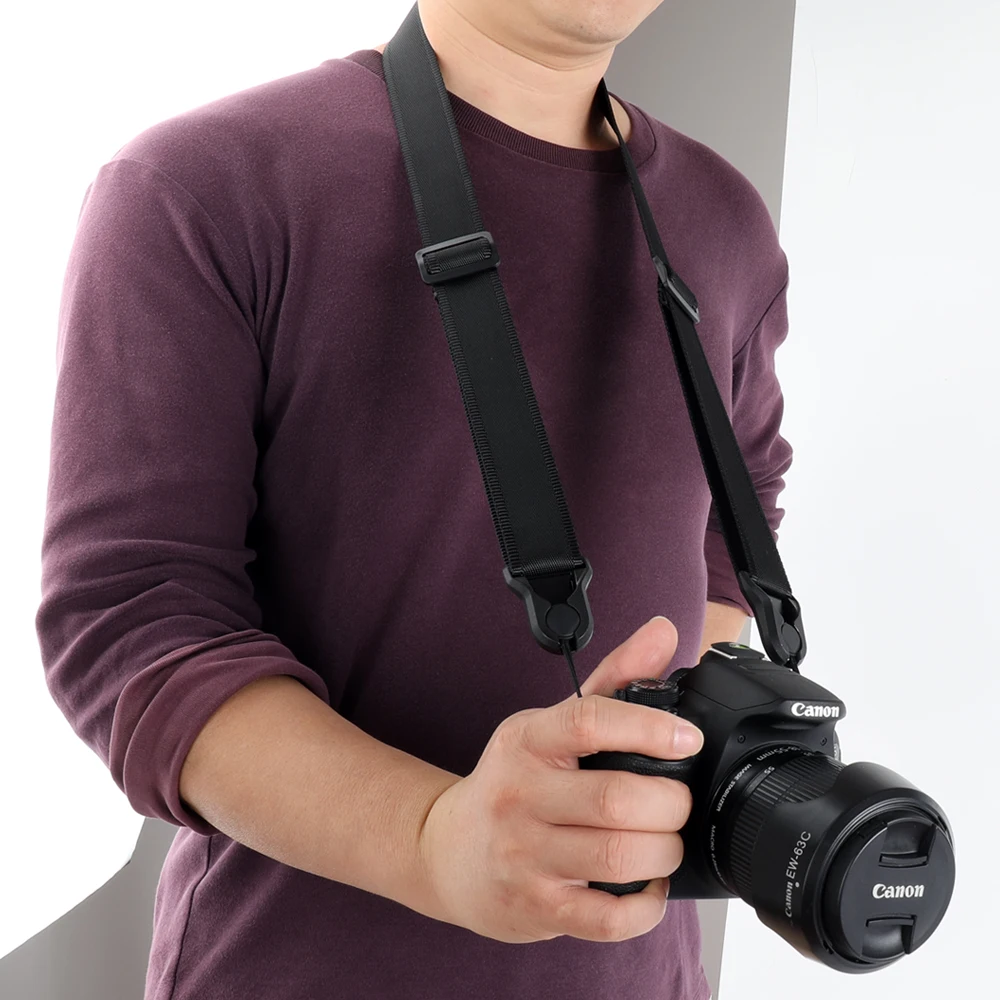 퀵릴리즈 커넥터 DSLR 카메라 목 스트랩, 조절 가능한 다기능 망원경 어깨 스트랩, 사진 액세서리