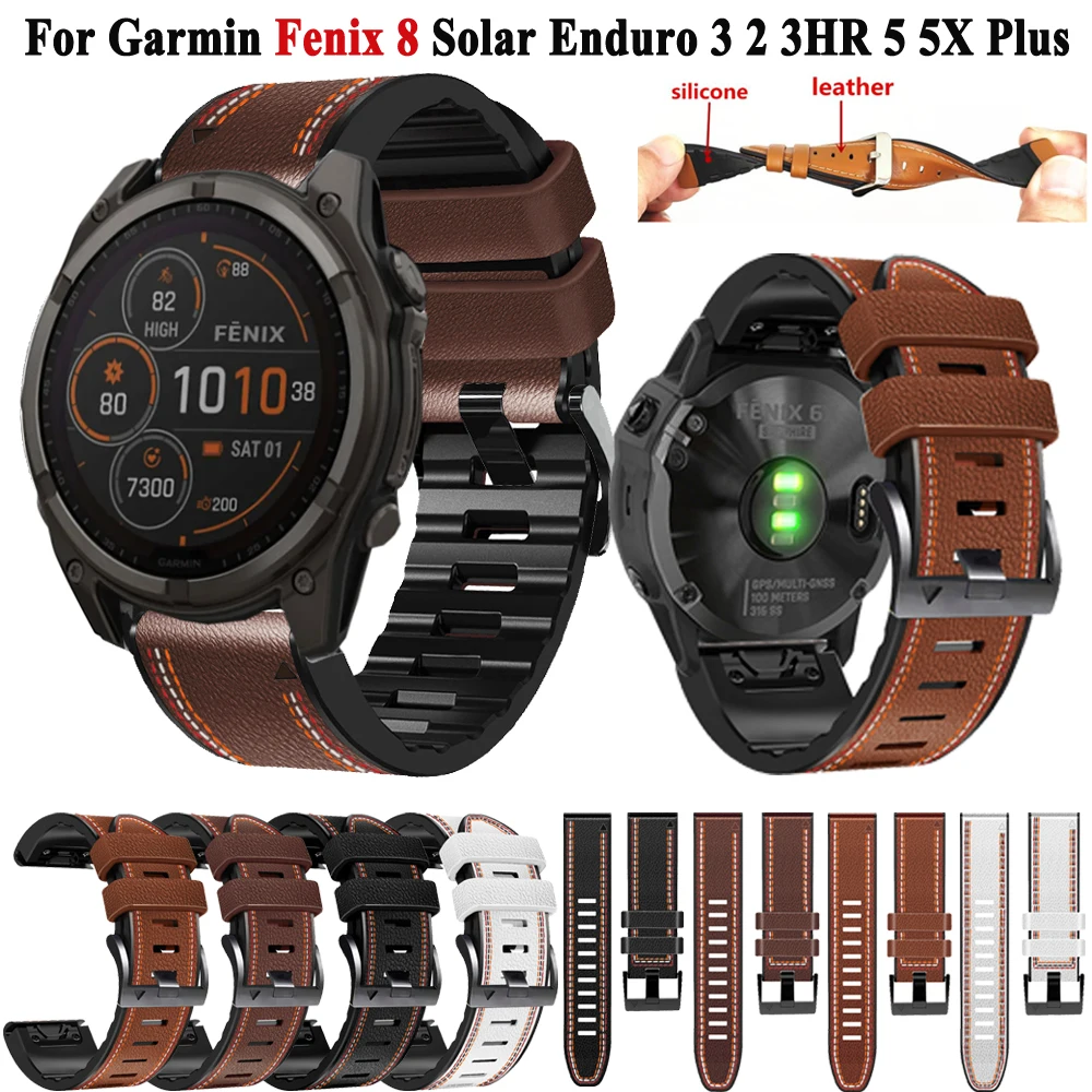 Pulseira 26mm 22mm para garmin fenix 8 7 7x 6x 6 pro 5x 5 plus 945 pulseira de relógio de