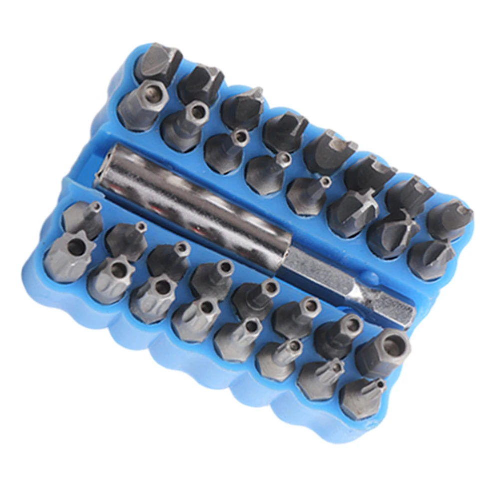 

33pcs Screw Hex Bits Hexagonal Plum Blossom Three-Claw Slotted Metal Screwdriver Hand Tools Replacement Accessories