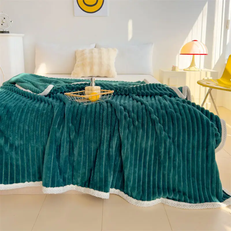 Velvet Coral Velvet Small Blanket Single Dormitory Air Conditioning Blanket Rabbit Velvet Blanket Office Nap Blanket