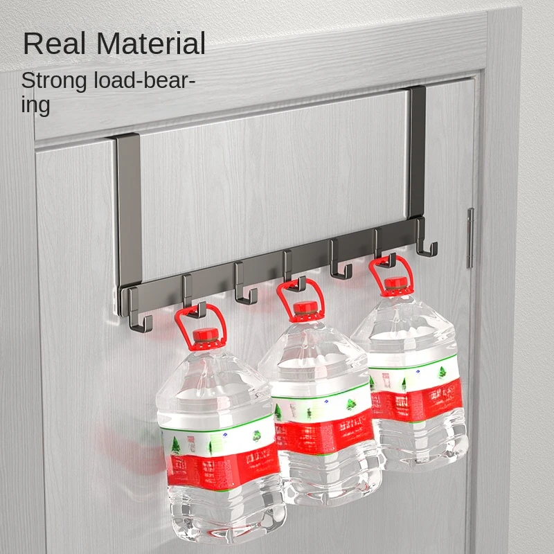 Light luxury door back hanger with 6 hooks-space saving, no drilling required, easy to install, door back hanging hanger