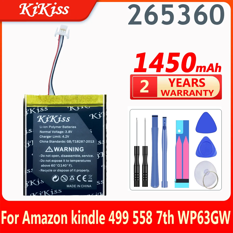 Оригинальный аккумулятор KiKiss 1450 мАч для Amazon kindle 499 558 7-го поколения SY69JL WP63GW 58-000151
