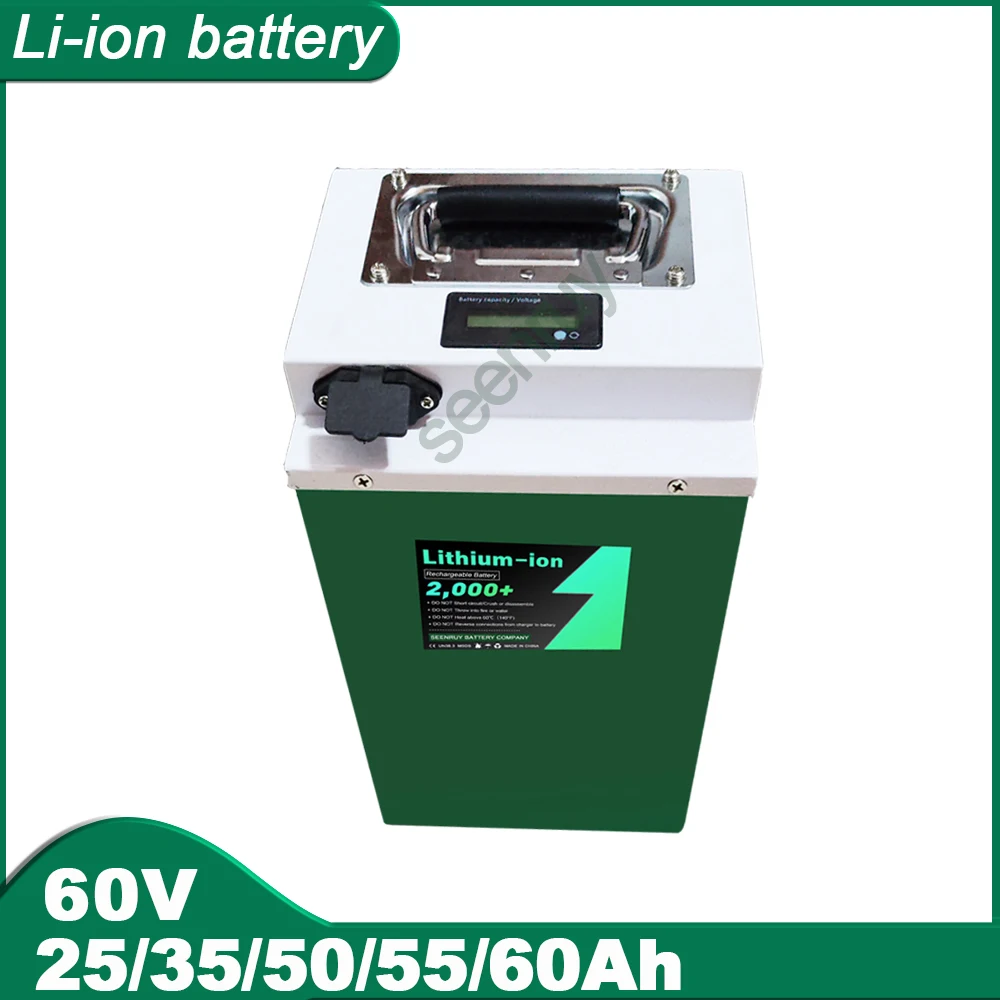60V 25Ah 35Ah 50Ah 55Ah 60Ah Li-Ion 3000W 4500W Batteria Ai Polimeri Di Litio Perfetta Per E-Bike Triciclo Moto Scooter Elettrico