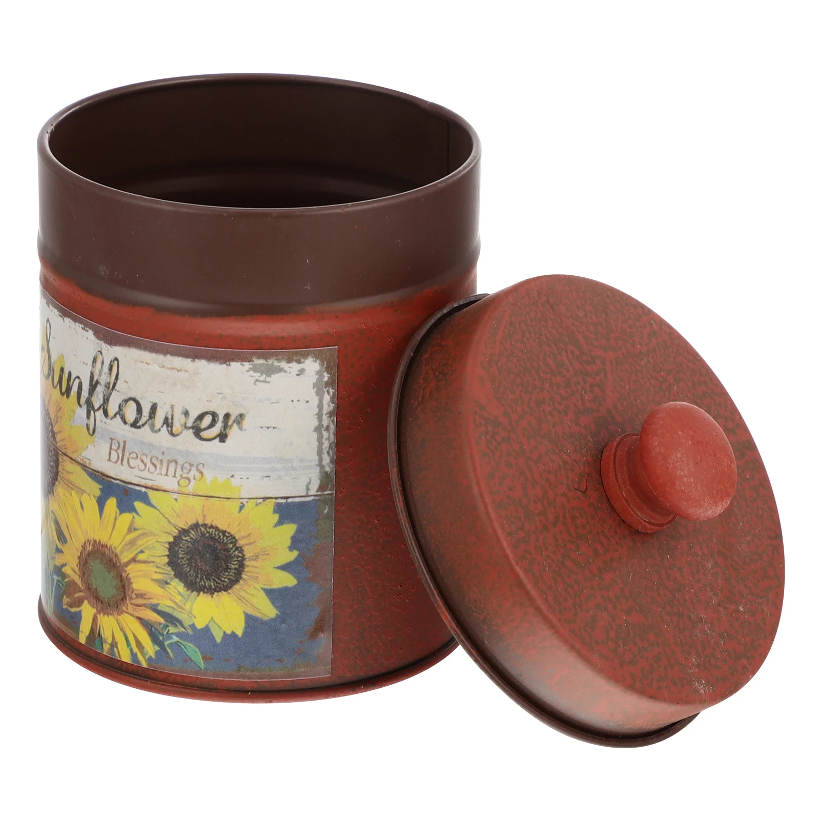 

Farmhouse Kitchen Canisters Rustic Galvanized Containers Decor with Lid for Sugar Flour Coffee or Tea Storage Yellow