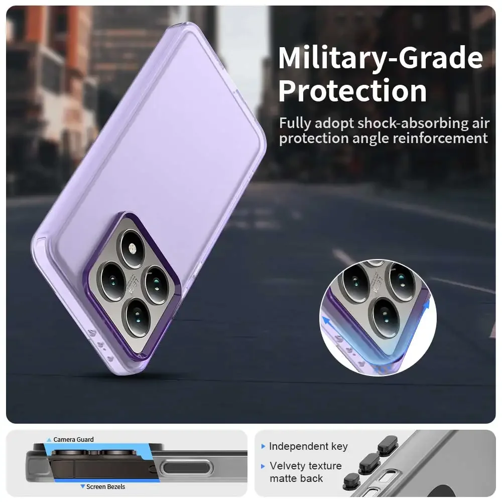 Matte Translucent Shockproof Phone Case - Frosted Finish Cover