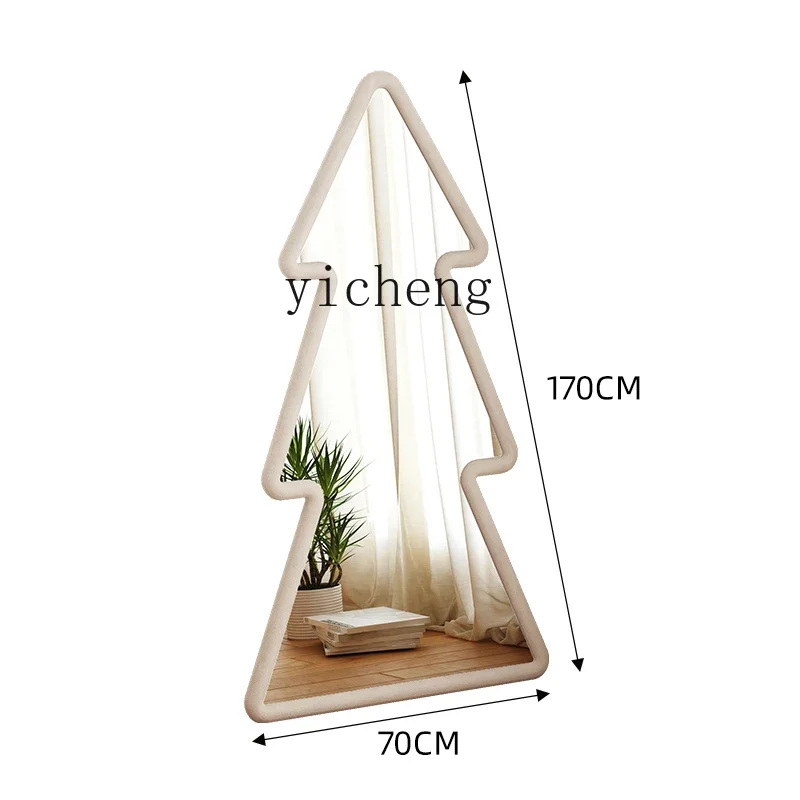 

YY Christmas Tree Mirror Creative Dressing Mirror Full-Length Mirror Shaped Full Body Floor Mirror