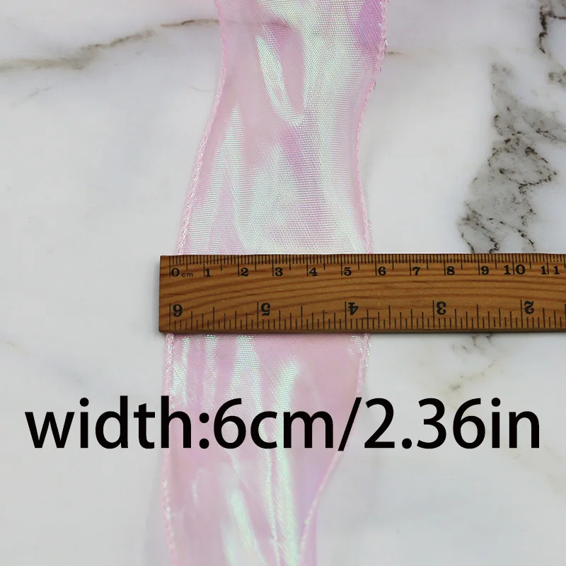 (10 Yards/pack) 6cm Colorful Fishtail Yarn Organza Ribbon Gift Box Packaging Lace Lolita Clothing Hair Home Decoration DIY