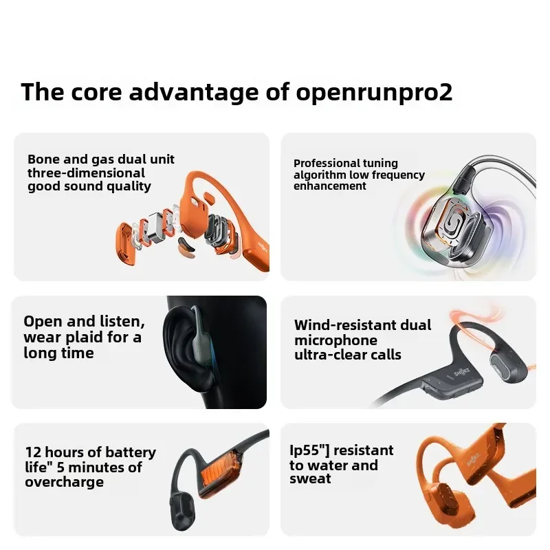 Shokz 2点セット OpenRun Pro ＆ OpenMove Shokz OpenRun Pro 2 Bone Conduction Sports Headphones Black