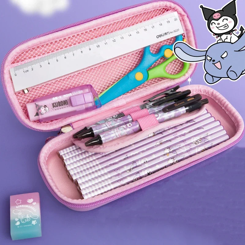 

Sanrio Kawaii Hello Kitty Stationery Box My Melody Cinnamoroll Anime Cartoon Cute Students Fashion Large Capacity 3D Pencil Case