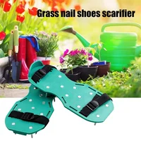 Lawn Aerator Spikes Shoes Garden Grass Cultivator Nail Shoe Loose Soil Spiked Sandals with 5 Adjustable Straps for All Size Shoe 2