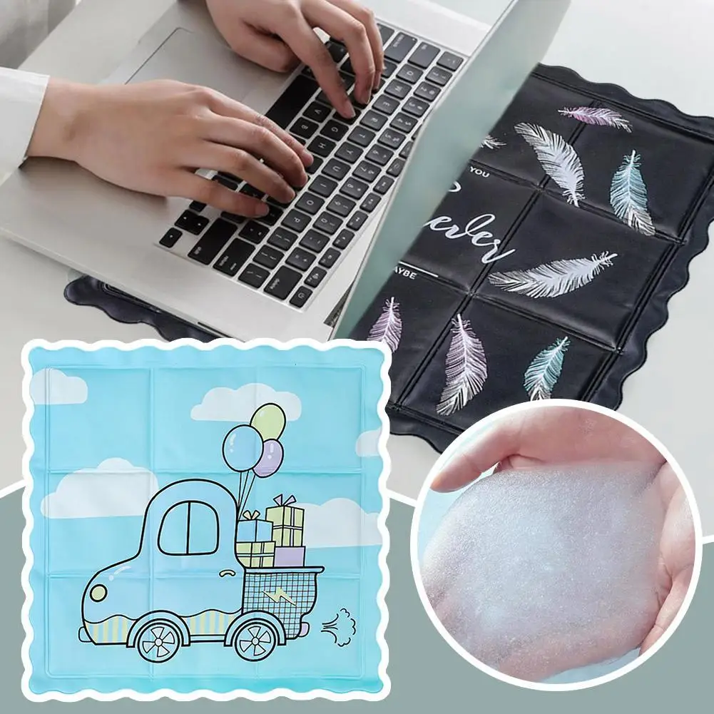 1PC Summer Ice Pad Student Cooling No-water Office Chair Cushion Ice Cooling Pad For Hot Days Office Furniture Cushions