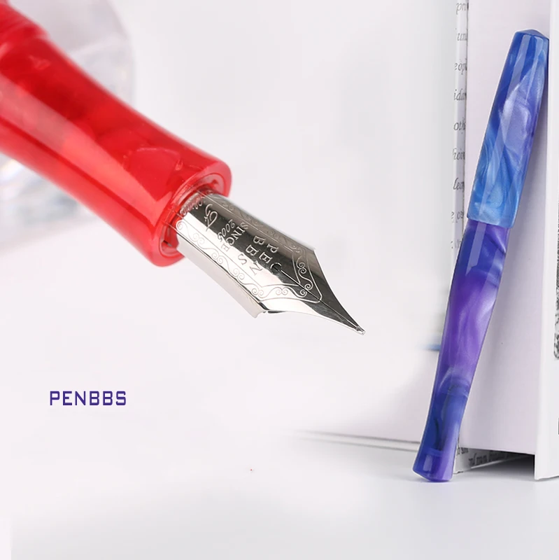 Cased 323 Purple Cloud Fine Fountain Pen PenBBS No 
