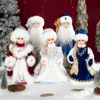 Christmas Electric Dolls Toy Decoration With Music Dance Birthday Gift For Kids New Year Home Ornament Russian Snegurochka Doll