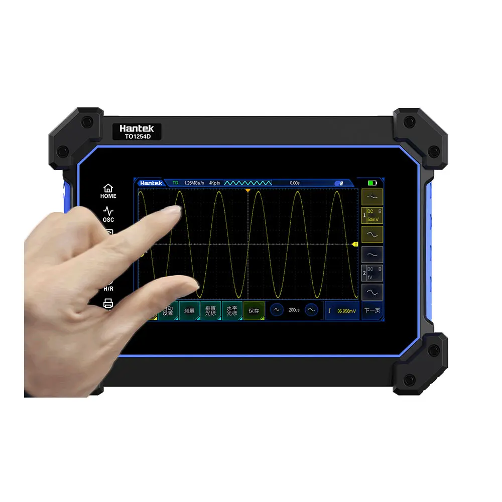 digital oscilloscope Hantek TO1254D TO1204D TO1154D Touch Screen Digital Oscilloscope 4 Channels USB Oscilloscopes Signal Source Multimeter Tester