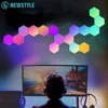 RGB Hexagonal Quantum Lamp LED Smart Wall Light Panels APP Remote Control Ambient Night Light DIY Shape Game Room Decor 1