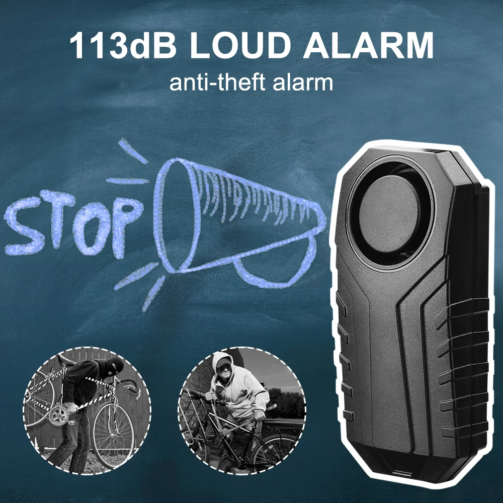 Wireless motorcycle vibration alarm