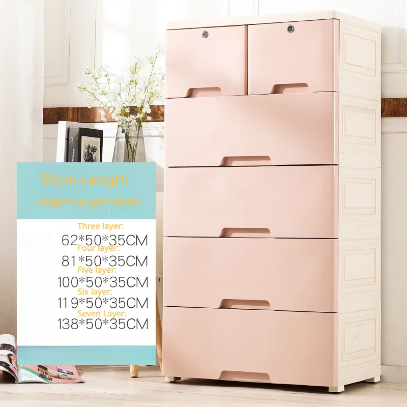 Nafenai Plastic Organizer Drawers Storage Box for Kitchen Large