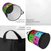 Custom Colorful Smiling Big Mouth Critters Group Laundry Hamper Large Storage Basket Scarry Animated Game Nursery Toy Organizer 4