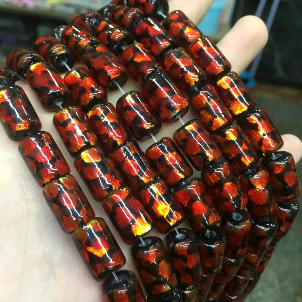 10pcs Glass Multicolor Column Bead Cute Japanese Style Lampwork Loose Beads For Jewelry Making DIY Bracelet Necklace Accessroeis