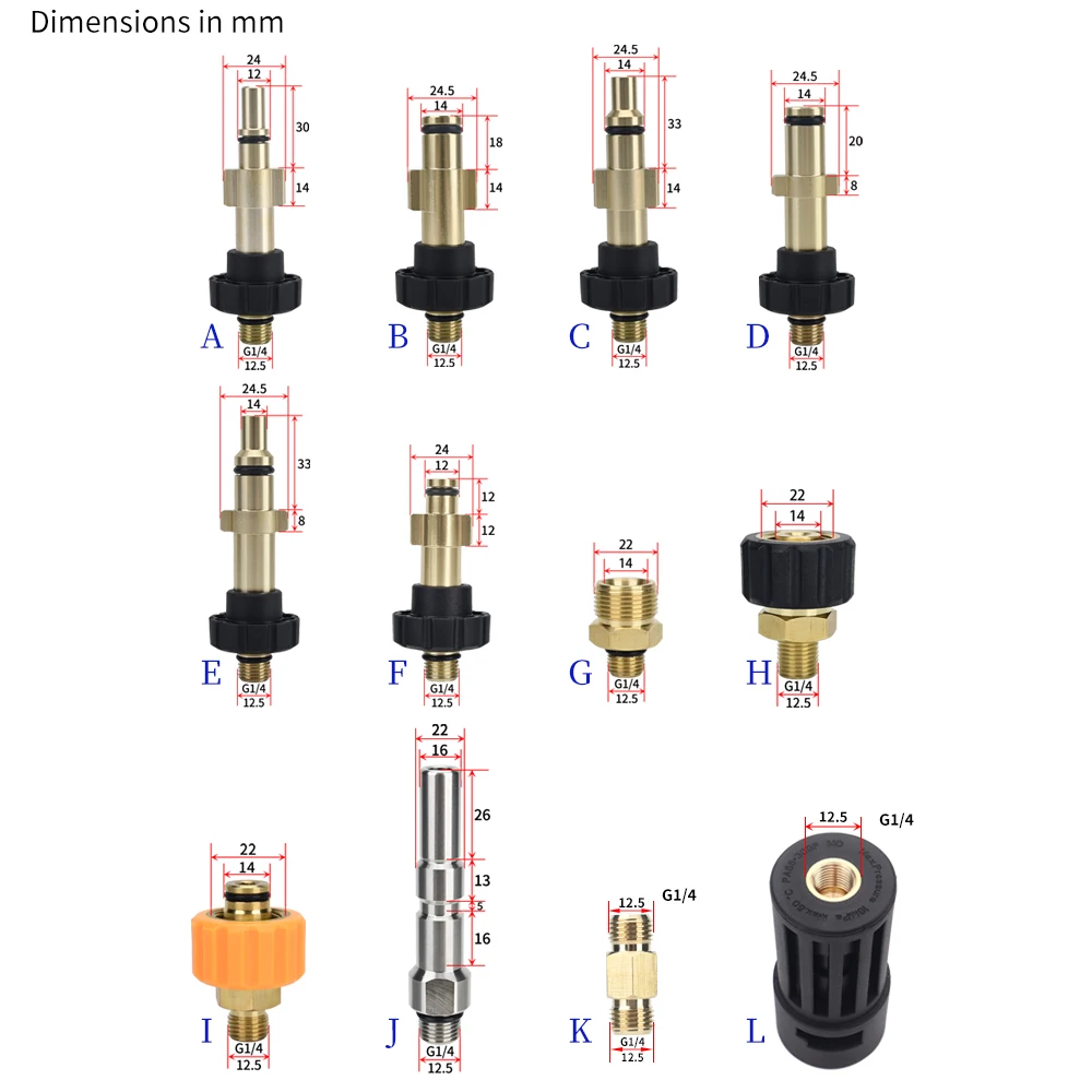 Adapter for Connecting Most of Pressure Washer Lance to Karcher K-Series Spray Gun 2