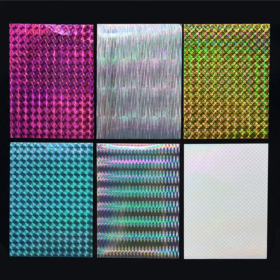 Description Picture 3 of itemMNFT Premium Product 6Pc Metal Bait Self Adhesive Change Color Sticker Hard Sequin Fishing Lure Holographic Fish Scale Tape Film