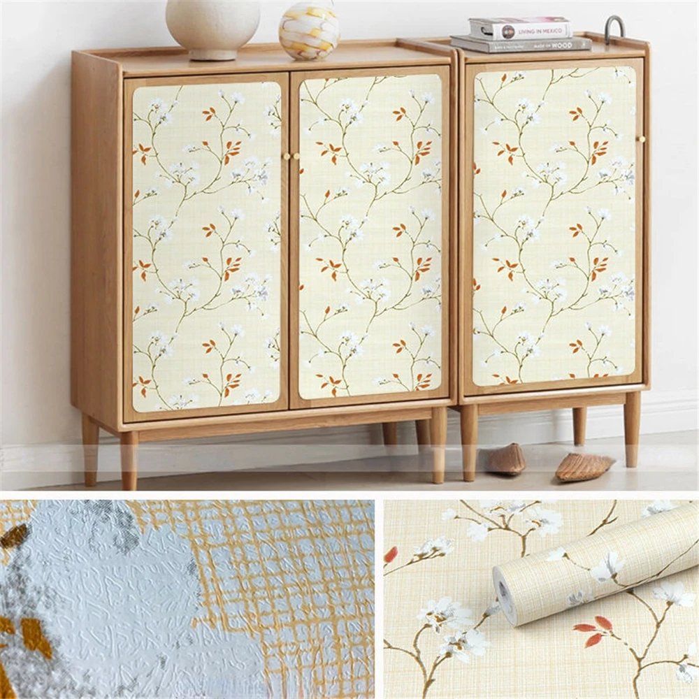 Autoadesivo Floral Pvc Wallpaper Modern Flower Wallpaper Sala de Estar Quarto Cozinha Banheiro Armário Móveis