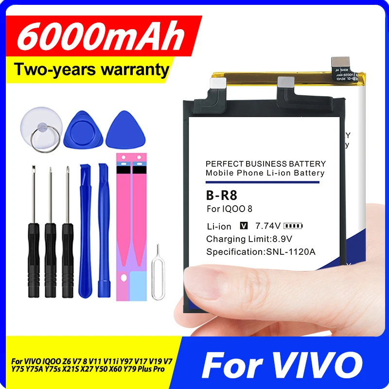 B-D5 B-P1 B-M3 B-K6 B-G3 New Battery For VIVO IQOO Z6 V7 V11