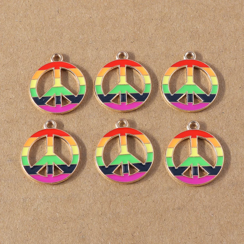 10 Stück Emaille-Regenbogen-Flaggen-Anhänger, Charms für Schmuckherstellung, Ohrringe, Halskette, DIY, Armband, Zubehör, Zubehör – Detail 19