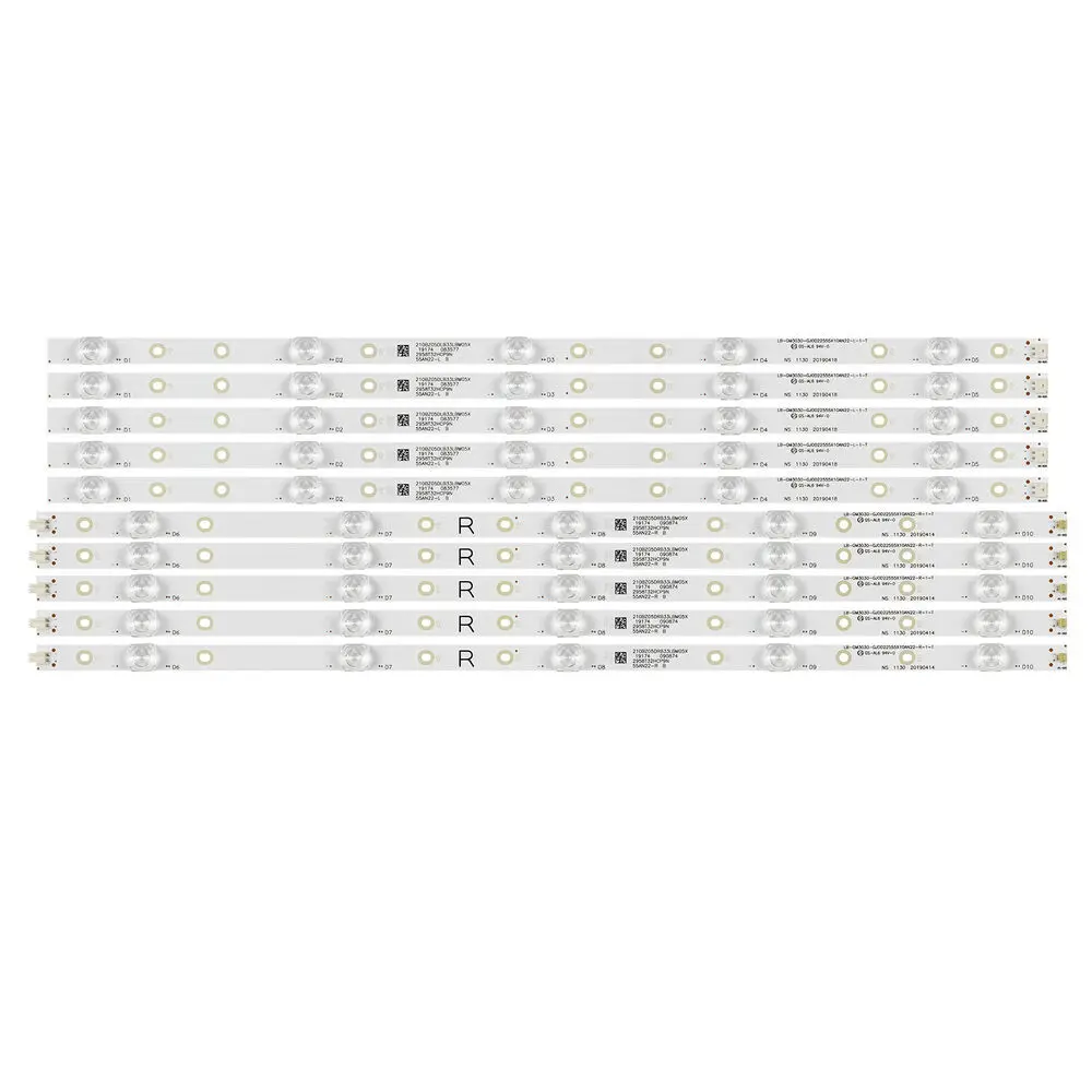 

Комплект/10 светодиодный ных лент для 55PUS6754 55PUS6814 LB-GM3030-GJ0D22555X10AN22-L-1-H