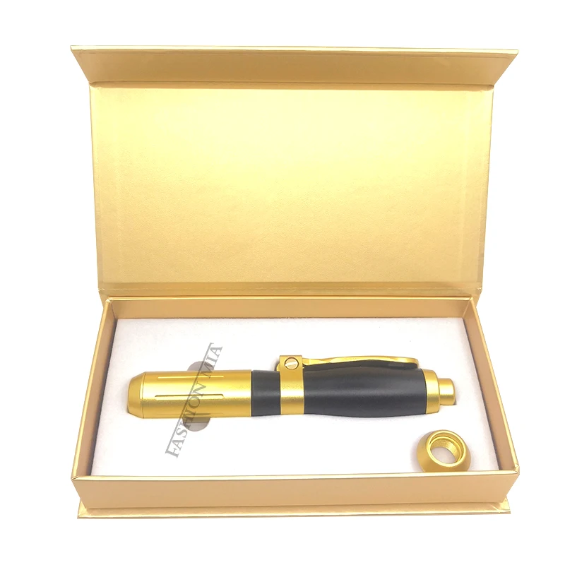 2in1 Needleless Atomizer Wrinkle Removal Skin Care Tools Pen 0.3ml&0.5ml two head gold hyaluronic acid pen lip filling injecton