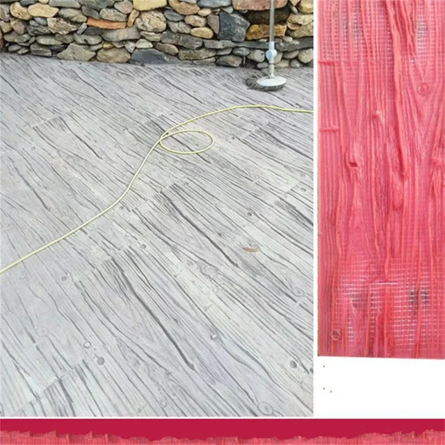 80*35 Cm -Es Utánzat Gumi Fa Gabona Művészet Cement Penész Padló Nyomtatása Beton Kerti Út Járda Földi Dekoráció