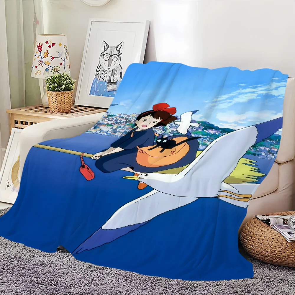 Anime K-Kikis D-Delivery Service Blanket Skin friendly comfort warm soft plush blanket suitable sofa living room office bedroom 3