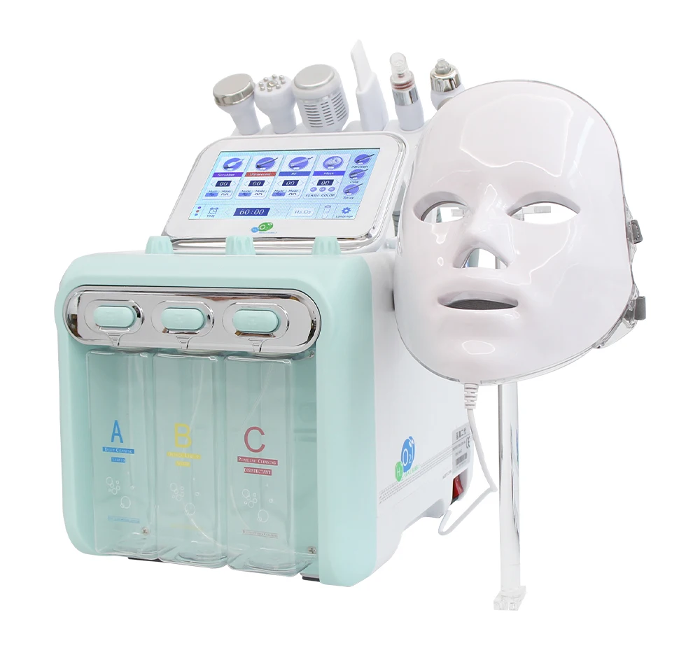 New 7 in 1 H2O2 Hydrogen Dermabrasion Machine Small Bubble Aqua Peel Deep Cleansing Blackhead Remover Hydrating Skin Tightening