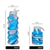 Collapsible Water Bottle, Reuseable BPA Free Silicone Foldable Bottles Portable Hiking Cup for Outdoor Mountaineering Tours 6