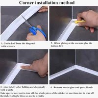 Waterproof Wall Tape Stickers Bathroom Kitchen Cardboard Seal Strip Bathroom Shower Sink Bathtub Caulk Tape Contour Home Posters 3