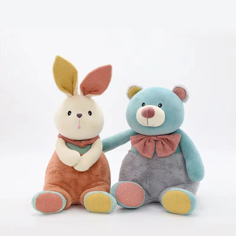 Soft Girls Stuffed Animal Plush Dolls Kawaii Rabbit Bear Child